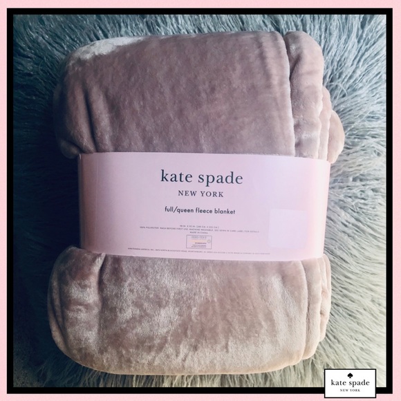Kate Spade Fleece Plush Queen Pink Blanket - Picture 2 of 7